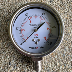 Yamataha Pressure Gauge 0-10kPa(0-100mBar)